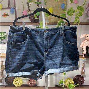 Time and Tru Blue Jean Shorts with Cuffed Hem. Size 20. 20 w 12 rise 3 inseam